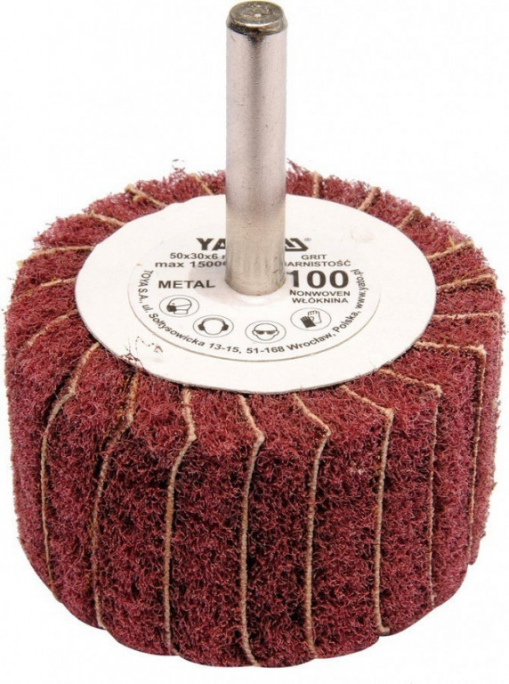 Kotouč lamenový radiální 50x30  P-60 s hřídelí 6 mm