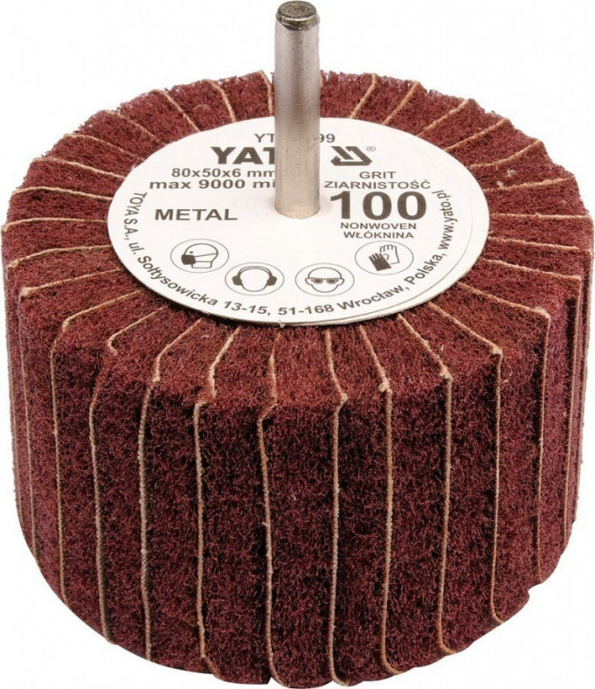 Kotouč lamenový radiální 80x50  P-100 s hřídelí 6 mm