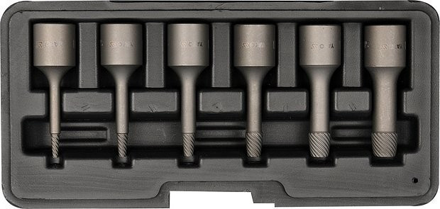 Souprava na demontáž závrtných šroubů 3/8" 6 ks YATO - YT-0623