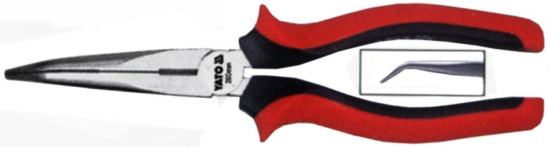 Zahnuté prodloužené půlkulaté kleště 200 mm, DIN 5745 - YT-2028