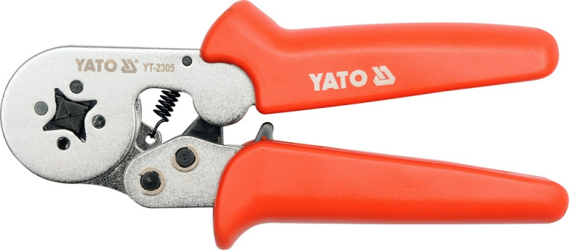 Kleště konektorové 175mm, HRC 44-47, 0,2-6,00mm2 - YT-2305
