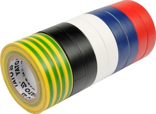 Páska izolační 19 x 0,13 mm x 20 m barevná 10 ks - YT-8173