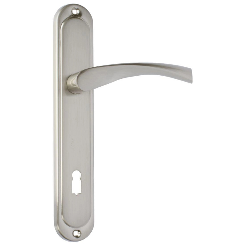 Dveřní kování ATENA s klíčovou vložkou 90 mm, matný nikl