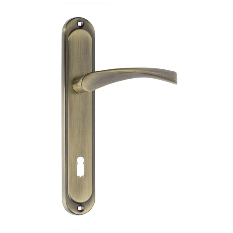 Dveřní kování ATENA s klíčovou vložkou 90 mm, patina