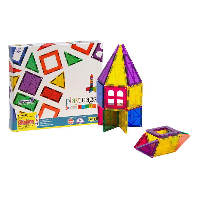 Playmags 3D magnetické bloky 165 - sada 32 ks