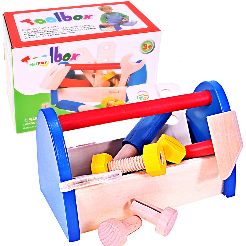 Dřevěná sada nářadí v bedýnce