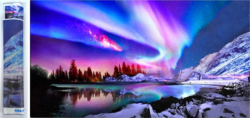 Norimpex Diamantové malování Barevná noc 80 x 40 cm