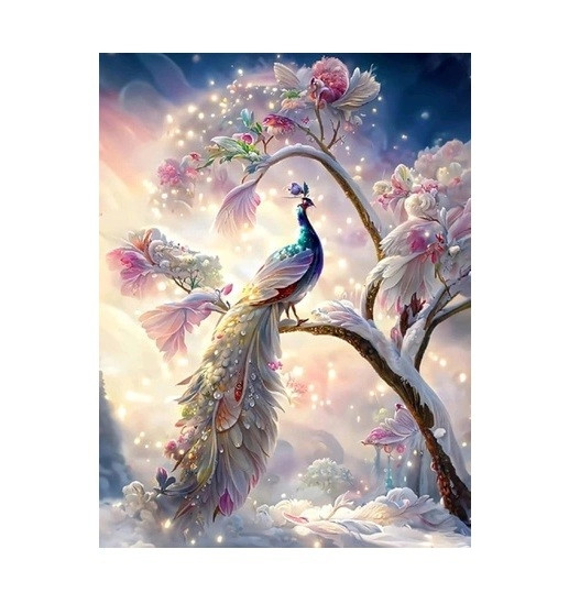 Norimpex Diamantová mozaika Páv na větvi