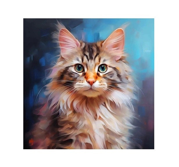 Diamentová mozaika - Portrét kočky