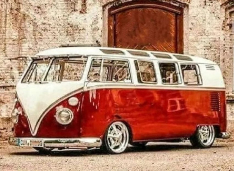 Diamantové malování Červený Volkswagen