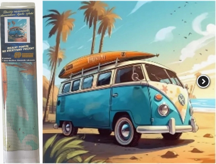 Diamantové malování Modrý Volkswagen