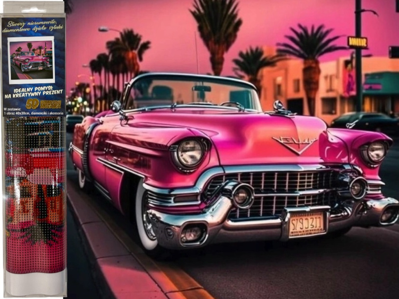 Diamantový obrázek - Cadillac 30 x 40 cm