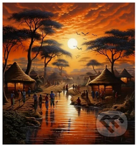 Norimpex Diamantové malování Západ slunce v Africe 30 x 40 cm