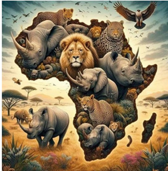 Norimpex Diamantové malování Afrika 30 x 40 cm