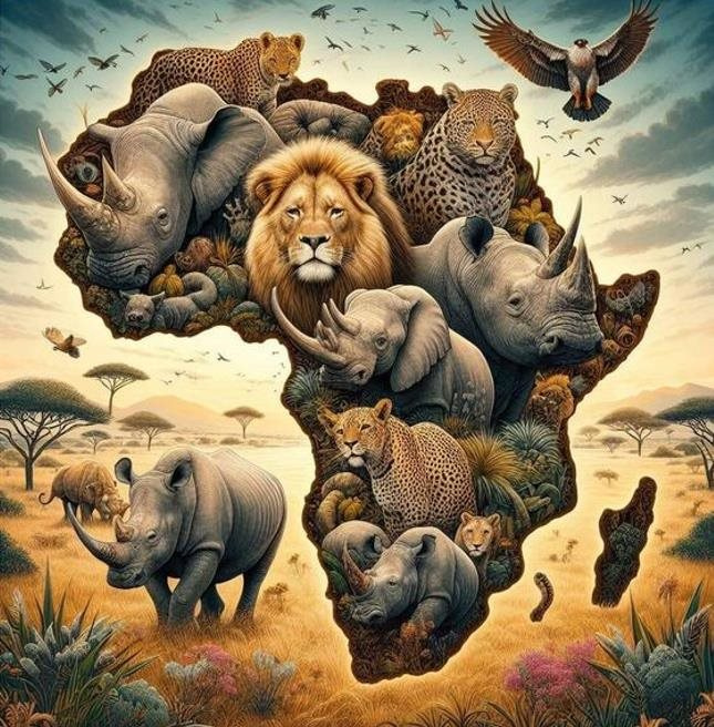 Norimpex Diamantové malování Afrika 30 x 40 cm