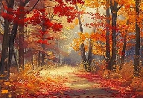 Diamantové malování – Les v barvách podzimu 30 × 40 cm