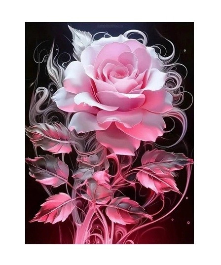 Diamentová mozaika Růžové květy