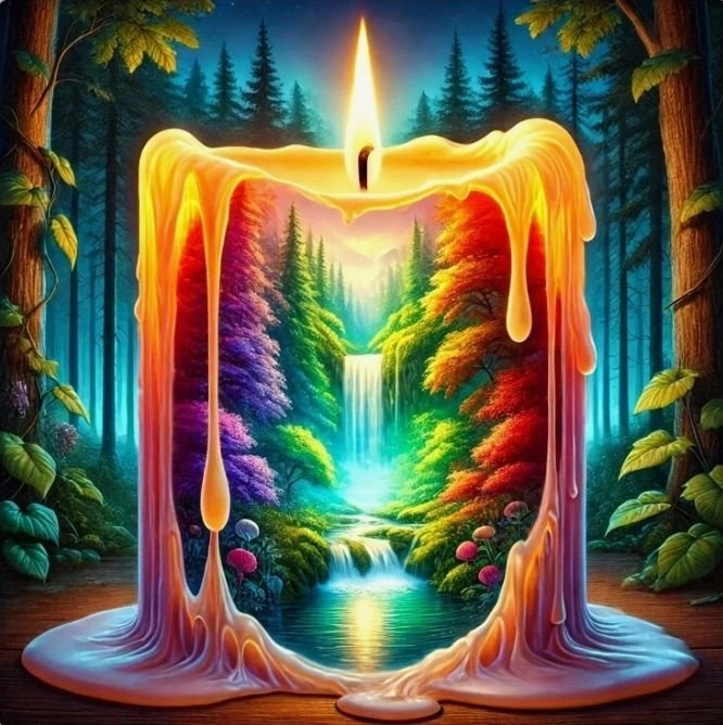 Diamantové malování Lesní světlo 30 × 40 cm
