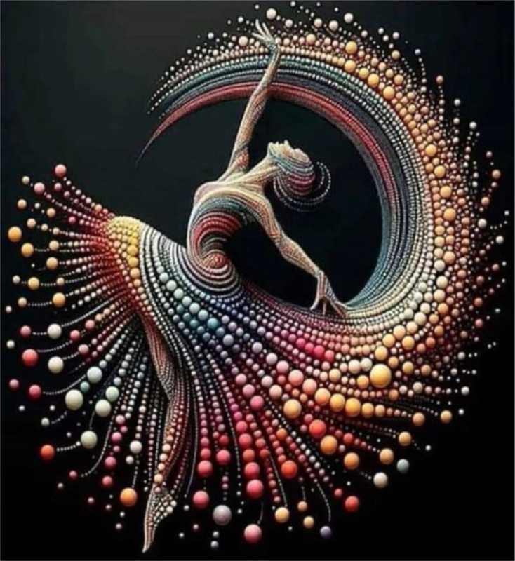 Diamantové malování Perlová tanečnice 30 × 40 cm