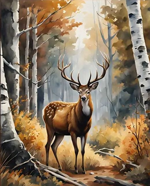 Diamantové malování Pán lesa 30 × 40 cm