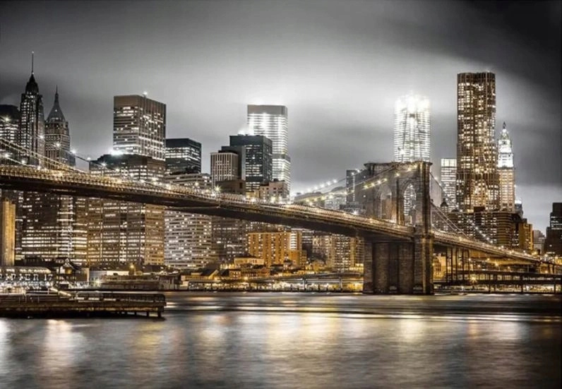 Malování podle čísel Brooklynský most v New Yorku 40 × 50 cm