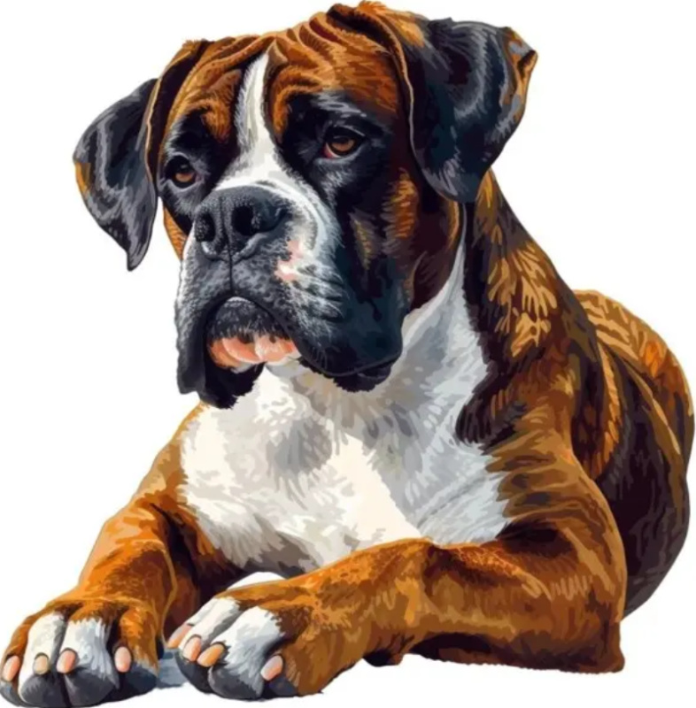 diamantové malování boxer 30 × 40 cm
