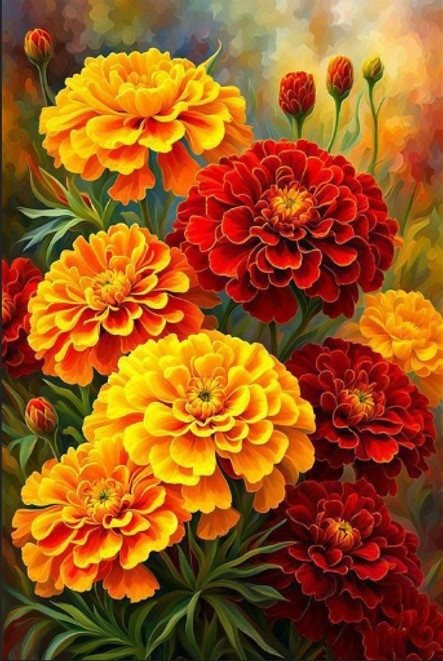 diamantové malování aksamitníky 30 × 40 cm