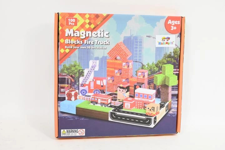 Magnetické stavební kostky – kostky, 100 ks