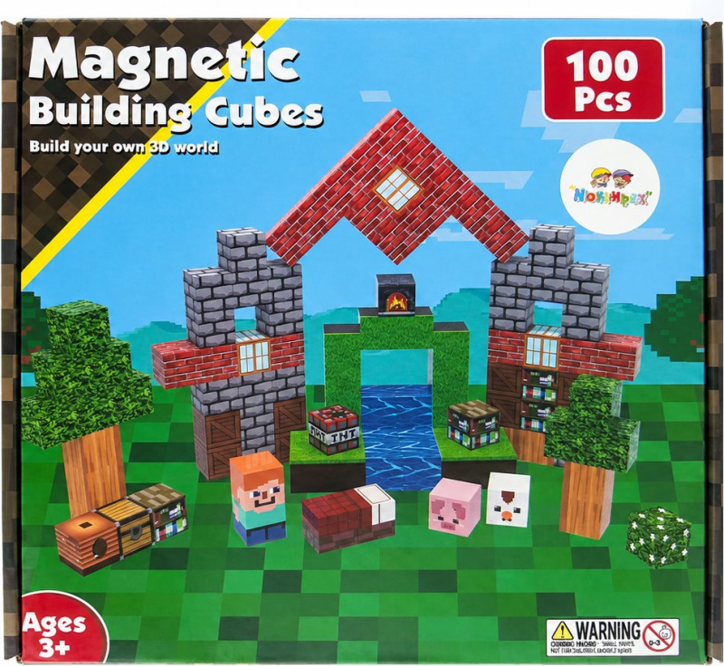 Magnetické kostky – stavebnice 100 ks