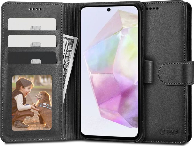 Tech-Protect Ochranné pouzdro na Samsung Galaxy A35 5G - Tech-Protect, Wallet Black