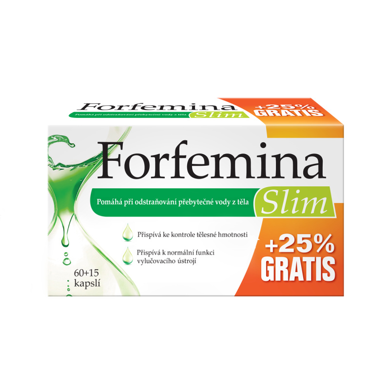 Forfemina Slim odvodnění těla 25% GRATIS 75 kapslí