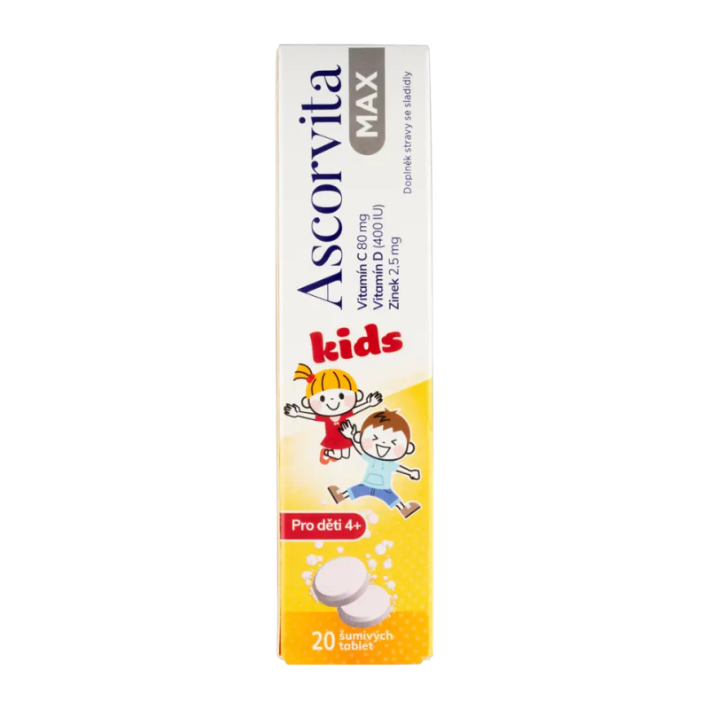 ASCORVITA Max Kids 20 šumivých tablet