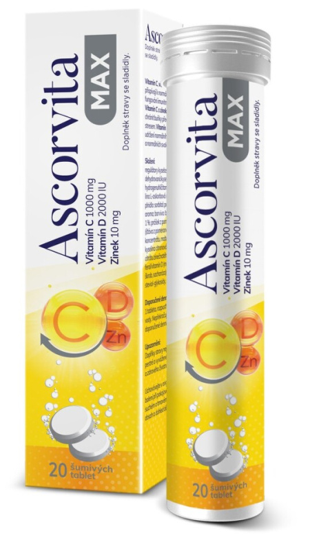 ASCORVITA Max 20 šumivých tablet