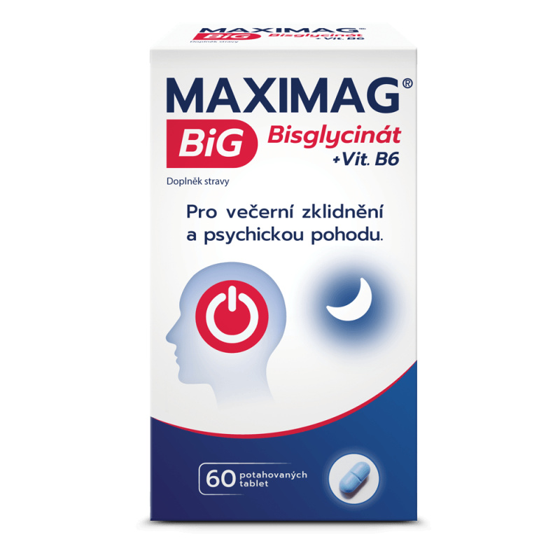 MAXIMAG Big bisglycinát + vitamin b6 60 tablet