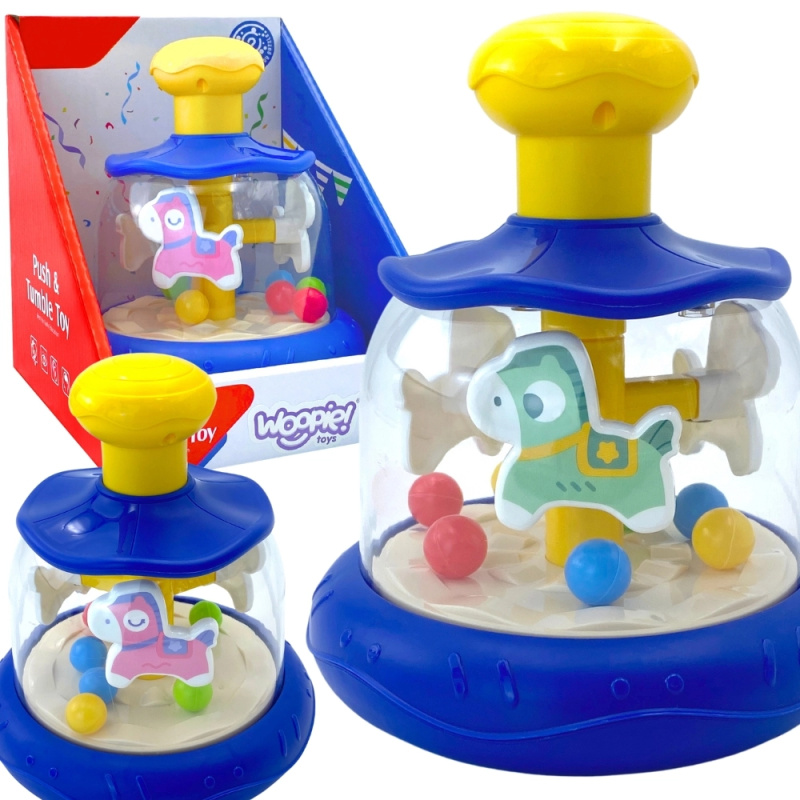 Woopie baby barevný kolotoč pro děti bumerang s kuličkami