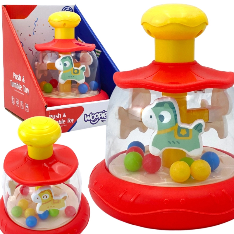 Woopie baby barevný točící kolotoč pro miminka – červený