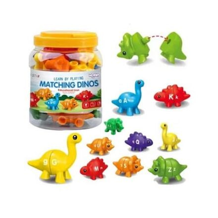 Woopie nauka liter barevných montessori dinosaurů