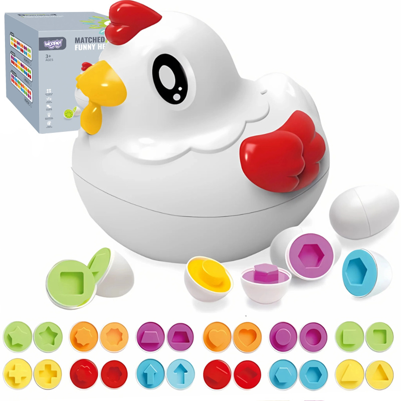 Edukativní kuřátko Montessori sorter učení tvarů WOOPIE