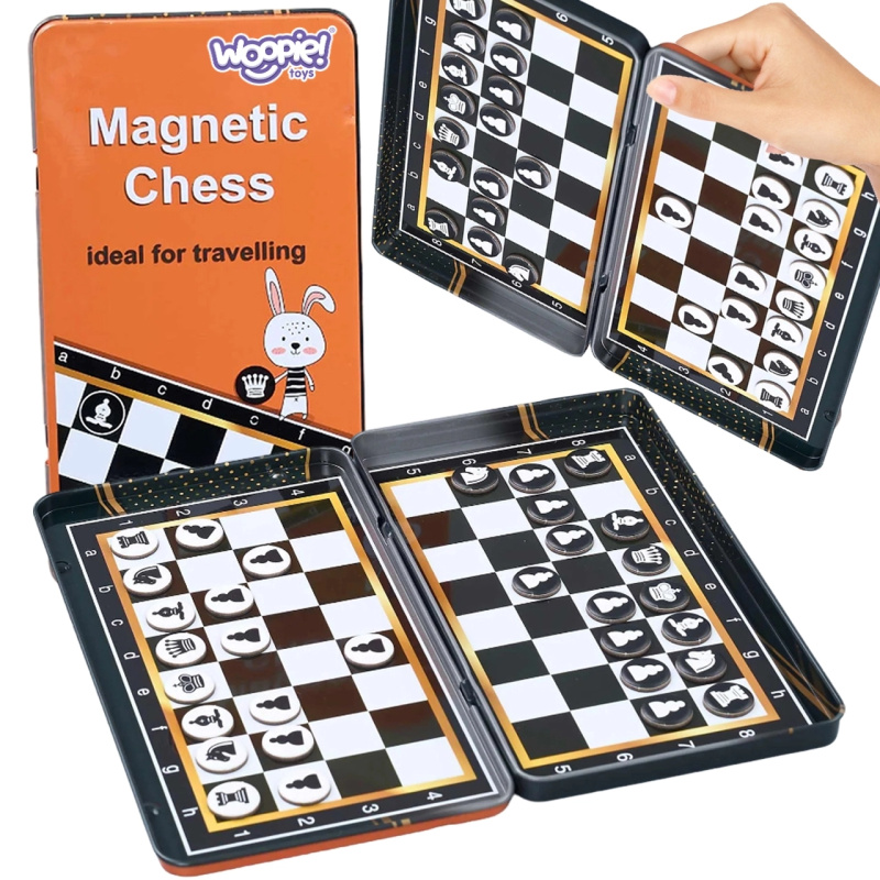 Woopie IQ magnetické cestovní šachy a dáma 2v1