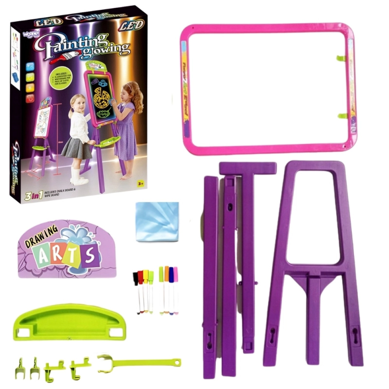 Tabule WOOPIE 3v1 Magnetická Sucho stíratelná Malování Světlem