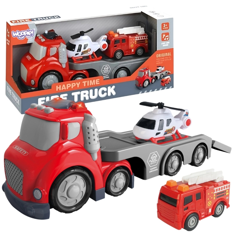 Červená Hasičská Dodávka CITY TRUCK se Zvukovými a Světelnými Efekty