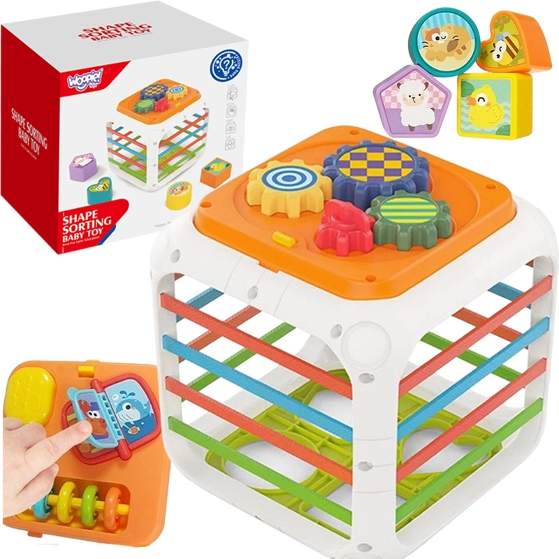 Edukační kostka Woopie Sorter 4v1 tvary 18m+