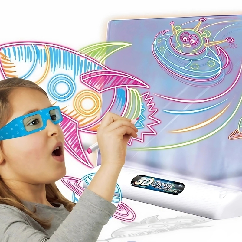 WOOPIE Magnetická 3D Tabule s LED Podsvícením pro Kreslení
