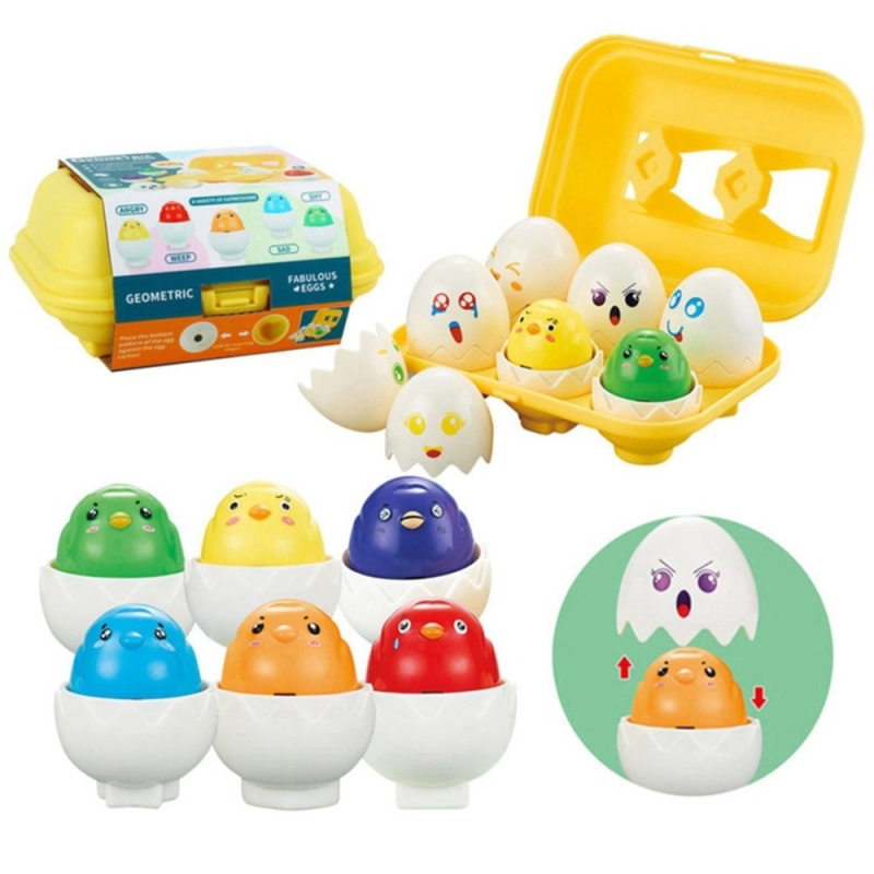 Dětská Skládačka Sorter Montessori Veselí Kuřátka 6ks