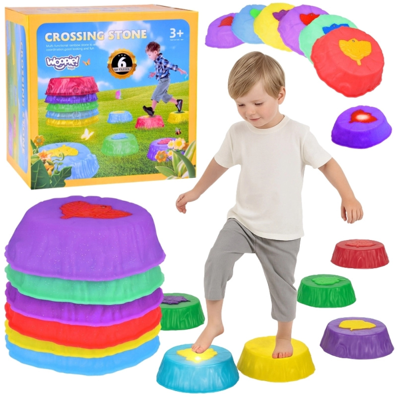 Woopie Balancující Svítící Kameny Senzorické Tréning Rovnováhy 6 ks