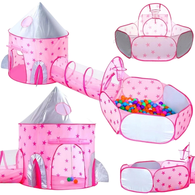 Woopie Namiot 3v1 Palác Princezny XXL Domek Tunel Suchý Palác