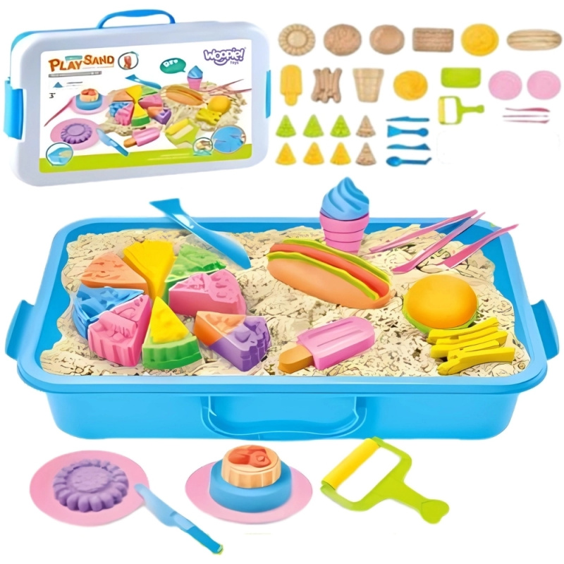 Woopie Kinetický Písek 1,2 kg Restaurace Stolek s Formičkami