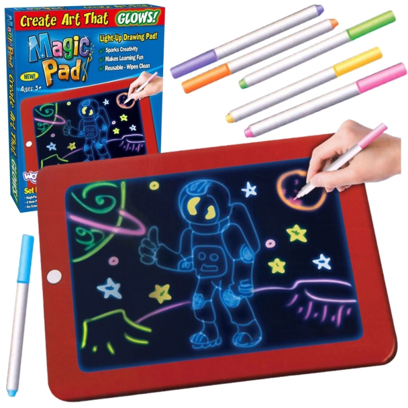 Woopie magický svítící tablet na kreslení – neonové barvy