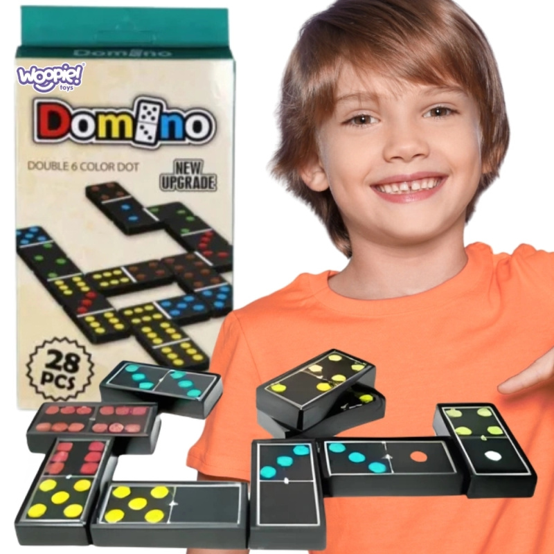 Woopie domino – rodinná logická hra, 28 kamenů