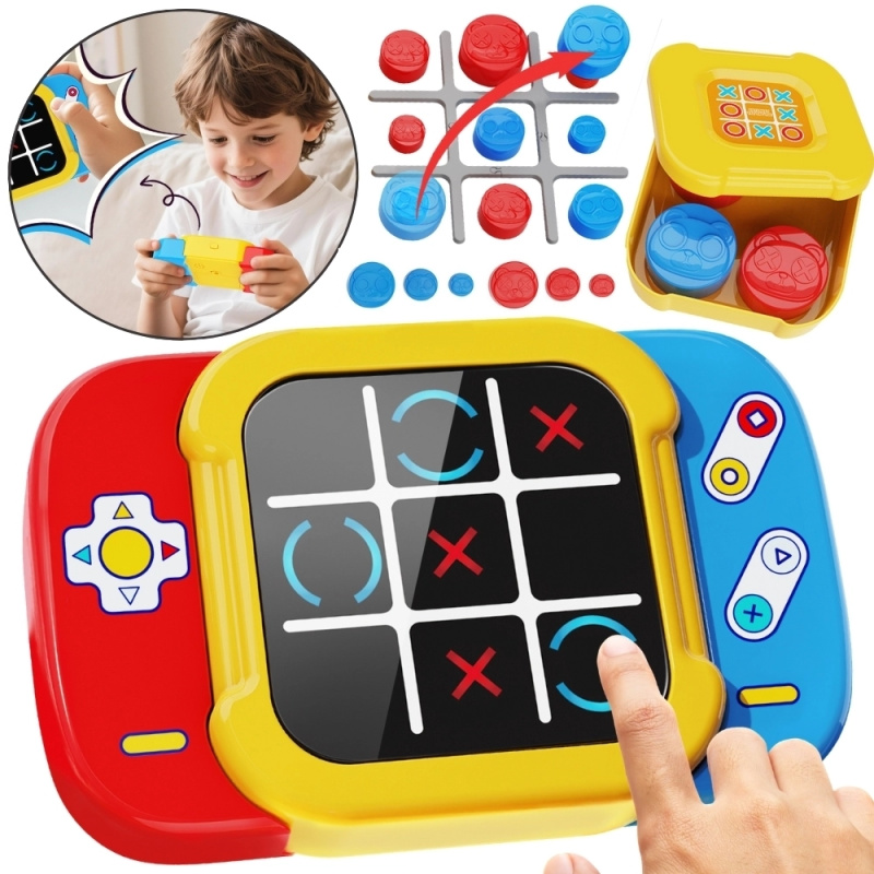 Elektronická hra Piškvorky WOOPIE 2v1 s dotykovým displejem a kolíčky